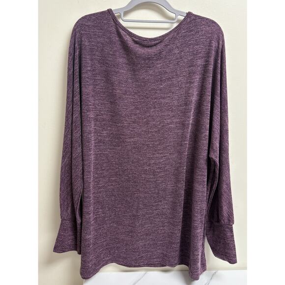 BloomChic Women’s 18 20 Lightweight Purple Long Sleeve Pullover Top Plus Size - Picture 2 of 5